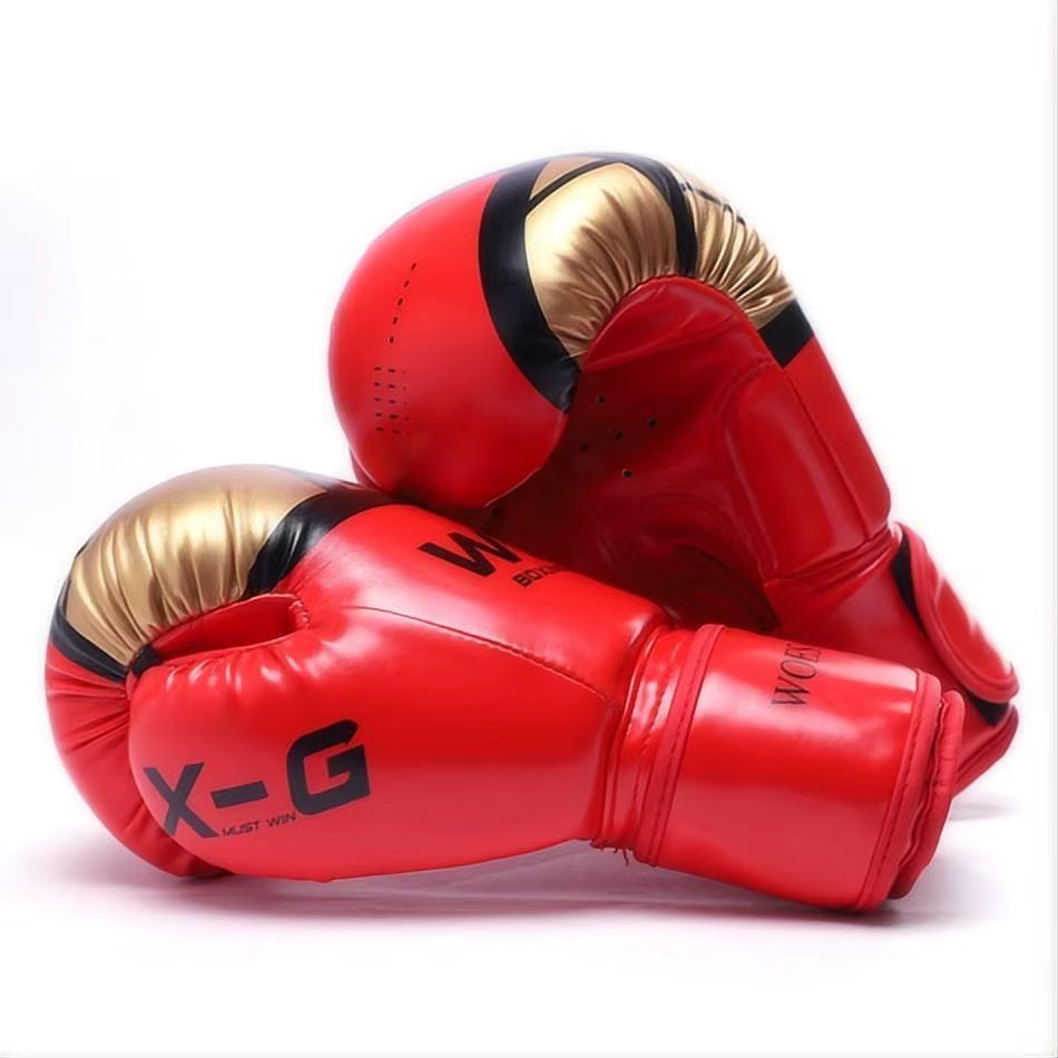 Boxing Gloves Professional Boxing Gloves Men Training Fighting Gloves PU Leather Breathable Karate Kickboxing Muay Women 10 12Oz