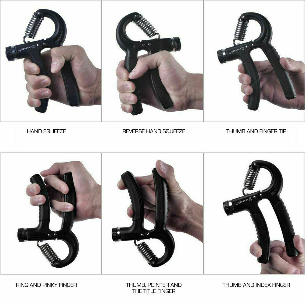 10-60KG Adjustable Hand Grip Strengthener Wrist Forearm Trainer Exerciser