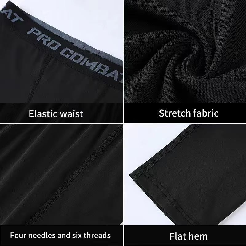 Tights Mens Spring Autumn Winter Basketball Training Elastic Fitness Base Pants Fast Dry Running Compression Long Pantsice Silk