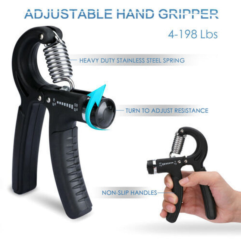 10-60KG Adjustable Hand Grip Strengthener Wrist Forearm Trainer Exerciser